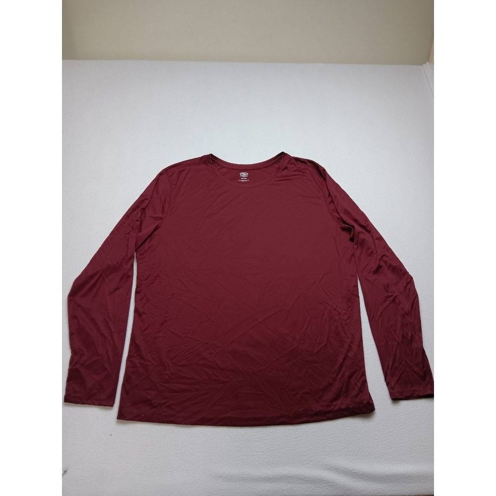 Athletic Works Womens XXL 20 Burgundy Long Sleeve Athletic Shirt AW34100124802